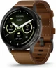 Garmin Venu 4 45 мм (черный/коричневый кожаный)