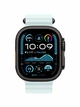 Watch Ultra 2, 49 mm, Black, Ocean Band, Ice Blue