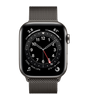 Apple Watch Series 6 LTE 44 мм Сталь графитовый / Миланский чёрный M09J3