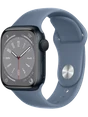 Apple Watch 8 41 мм Алюминий, Силикон, Тёмная ночь, Сланцево-синий