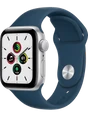Apple Watch SE 44 мм Алюминий Серебристый/Синий MKQ43RU-A