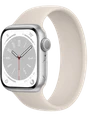 Apple Watch 8 41 мм Алюминий, Силикон, Серебристый, Сияющая звезда