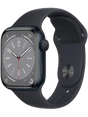 Apple Watch 8 45 мм Алюминий, Силикон, Тёмная ночь, Тёмная ночь