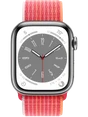 Apple Watch 8 45 мм Сталь, Нейлон, Серебристый, Красный
