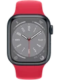 Apple Watch 8 41 мм Алюминий, Силикон, Тёмная ночь, Красный