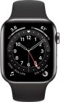 Apple Watch Series 6 LTE 40 мм Сталь графитовый / Чёрный спортивный M06X3