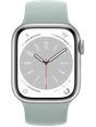 Apple Watch 8 45 мм Алюминий, Силикон, Серебристый, Суккулент