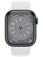 Apple Watch 8 41 мм Алюминий, Силикон, Тёмная ночь, Белый