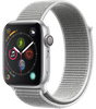 Apple Watch Series 4 44 мм Алюминий серебристый/Нейлон белая ракушка MU6C2