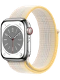 Apple Watch 8 45 мм Сталь, Нейлон, Серебристый, Сияющая звезда