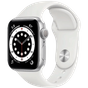 Apple Watch Series 6 LTE 40 мм Сталь серебристый / Белый спортивный M06T3