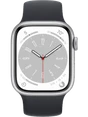 Apple Watch 8 45 мм Алюминий, Силикон, Серебристый, Тёмно-серый