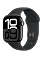 Apple Watch 10, 42 mm, Black Aluminium, Black Sport Band, S/M