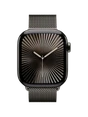 Apple Watch 10, 42 mm, Black Titanium Stainless steel, Black Milanese Loop