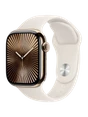 Apple Watch 10, 46 mm, Gold Titanium Stainless steel, Starlight Sport Band, M/L