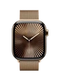 Apple Watch 10, 42 mm, Gold Titanium Stainless steel, Gold Milanese Loop