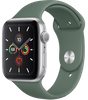 Apple Watch Series 5 44 мм Алюминий серебристый/Зелёный спортивный MWUV2