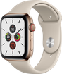 Apple Watch Series 5 LTE 44 мм Сталь золотистый/Песочный спортивный MWW52