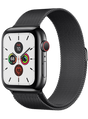 Apple Watch Series 4 LTE 44 мм Сталь чёрный/Миланский чёрный MTV62