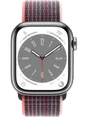 Apple Watch 8 41 мм Сталь, Нейлон, Серебристый, Бузина