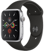 Apple Watch Series 5 LTE 40 мм Алюминий серебристый/Черный спортивный MWPT2