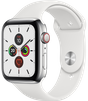 Apple Watch Series 5 LTE 40 мм Сталь серебристый/Белый спортивный MWWR2