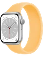 Apple Watch 8 45 мм Алюминий, Силикон, Серебристый, Солнечное сияние