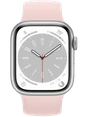 Apple Watch 8 41 мм Алюминий, Силикон, Серебристый, Розовый мел